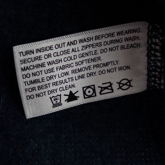 ORVIS Marled Fleece Full Zip Vest XS Mock Neck Princess Seamed Sweater Blue - Picture 8 of 10